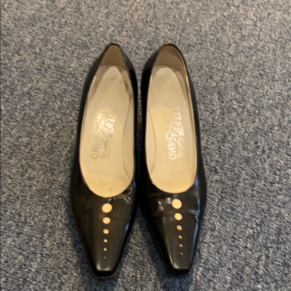 Ferragamo Heels w/Cut Out Details